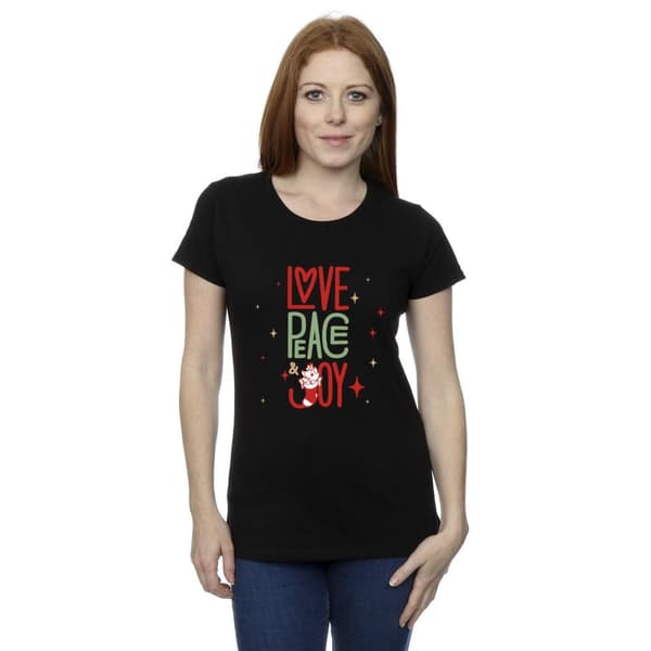 Disney Womens/Ladies The Aristocats Marie Love Peace Joy Cotton T-Shirt