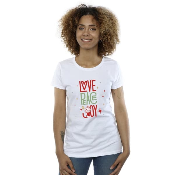 Disney Dam/Tjej Aristocats Marie Love Peace Joy Bomulls-T-shirt