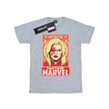 Miniatyrbild 1 av 3: Marvel T-shirt i bomull med Captain Marvel-ornament för flickor