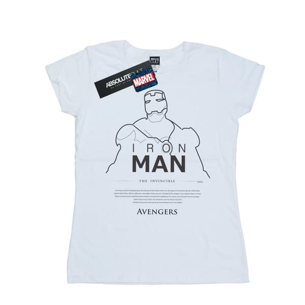 Marvel Womens/Ladies Iron Man Single Line Cotton T-Shirt