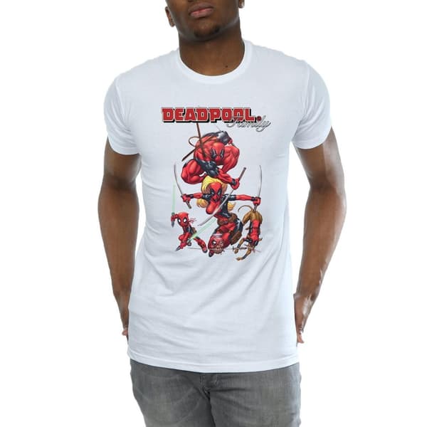 Marvel Mens Deadpool Family T-Shirt