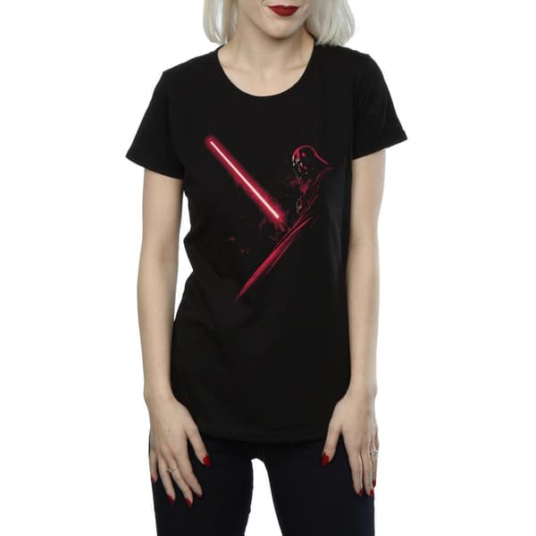 Star Wars Womens/Ladies Darth Vader Shadow Cotton T-Shirt