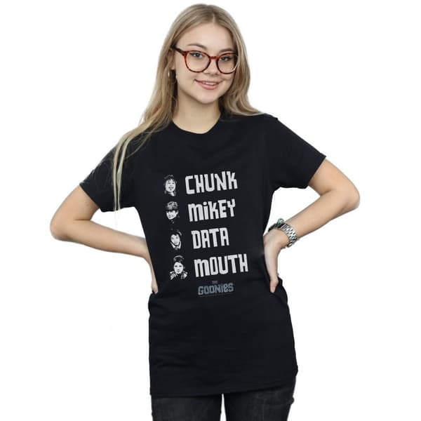 The Goonies Womens/Ladies Name List Cotton Boyfriend T-Shirt