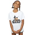 Miniatyrbild 2 av 3: Star Wars Mandalorian Mando And The Child Silhouette T-shirt i bomull för flickor