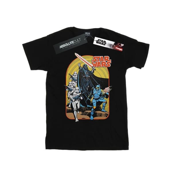 Star Wars T-shirt i bomull med serietidningsscener för flickor