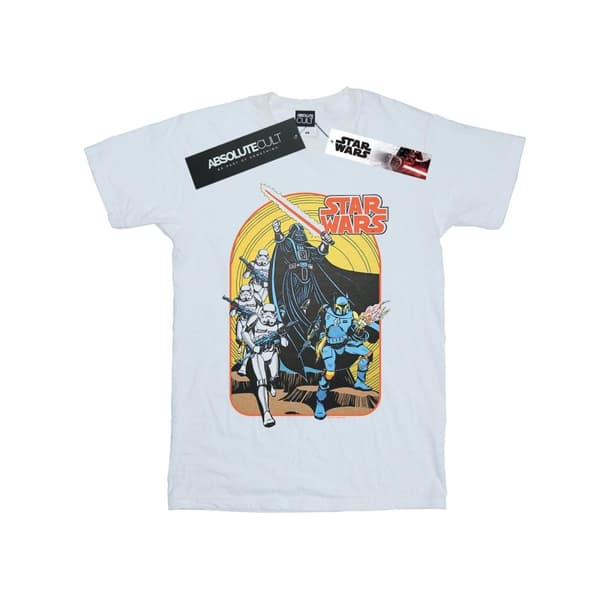 Star Wars T-shirt i bomull med serietidningsscener för flickor