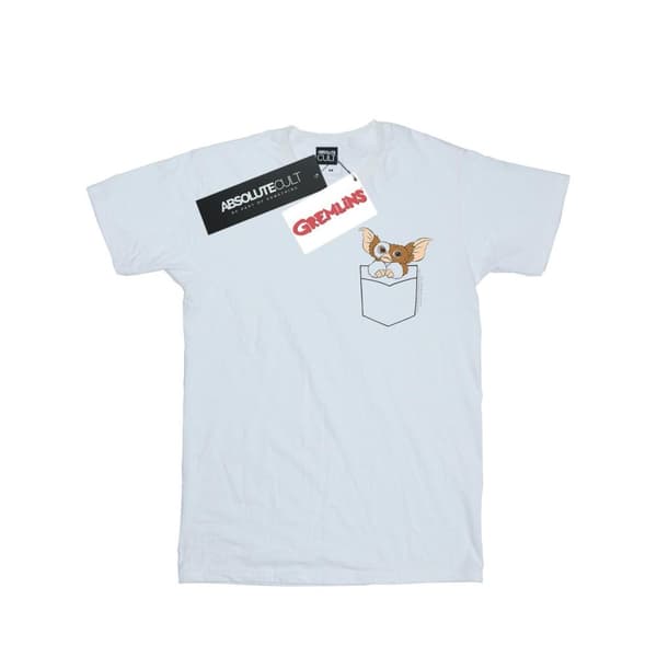 Gremlins Dam/Tjej Gizmo - pojkvänströja i bomull med fuskficka White L