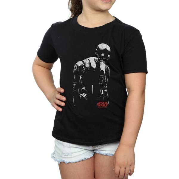 Star Wars Rogue One K-2SO bomulls-T-shirt för flickor