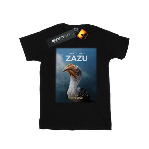 Disney Womens/Ladies The Lion King Movie Zazu Poster Cotton Boyfriend T-Shirt Black L