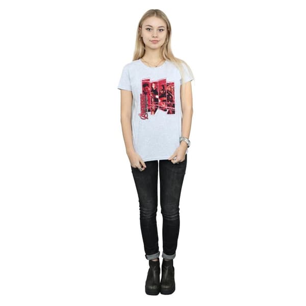 Marvel Dam/Tjej Avengers Team Collage Bomulls-T-shirt