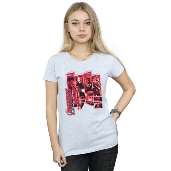Marvel Dam/Tjej Avengers Team Collage Bomulls-T-shirt