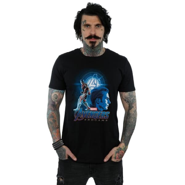 Marvel Mens Avengers Endgame Captain America Team Suit T-Shirt