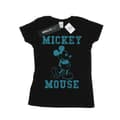 Miniatyrbilde 1 av 3: Disney Womens/Ladies Mickey Mouse Distressed Kick Mono Cotton T-Shirt