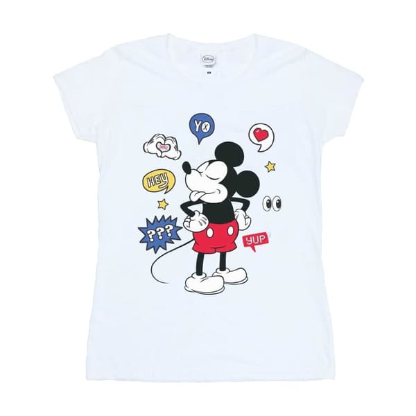 Disney Dam/Hand Mickey Mouse Tongue Out - T-shirt i bomull
