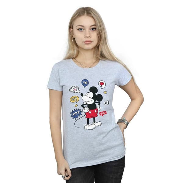 Disney Dam/Hand Mickey Mouse Tongue Out - T-shirt i bomull