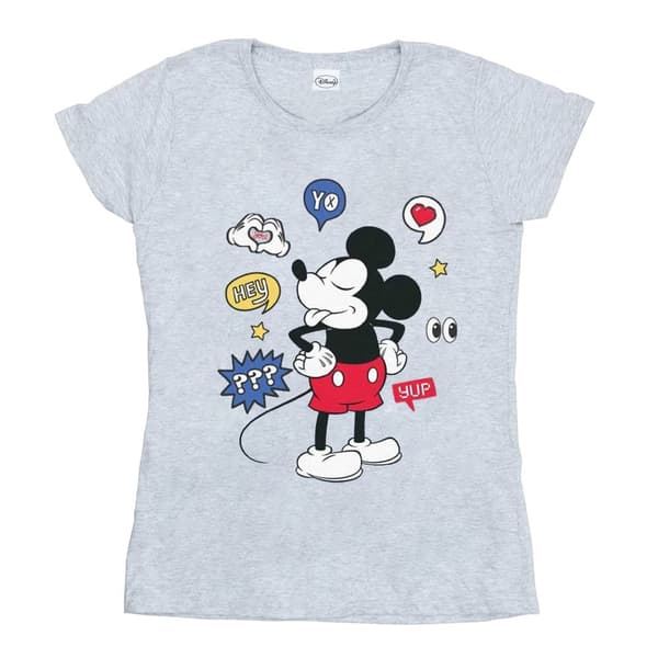 Disney Dam/Hand Mickey Mouse Tongue Out - T-shirt i bomull