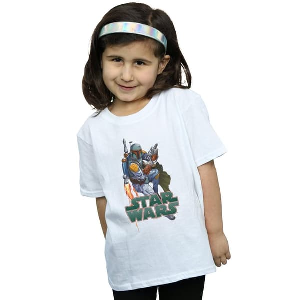 Star Wars Boba Fett Fired Up T-shirt i bomull för flickor