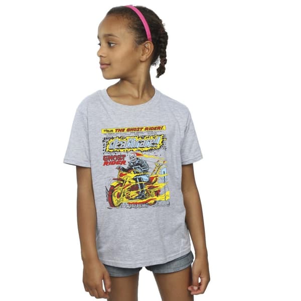 Marvel Girls Ghost Rider Chest Deathrace Cotton T-Shirt