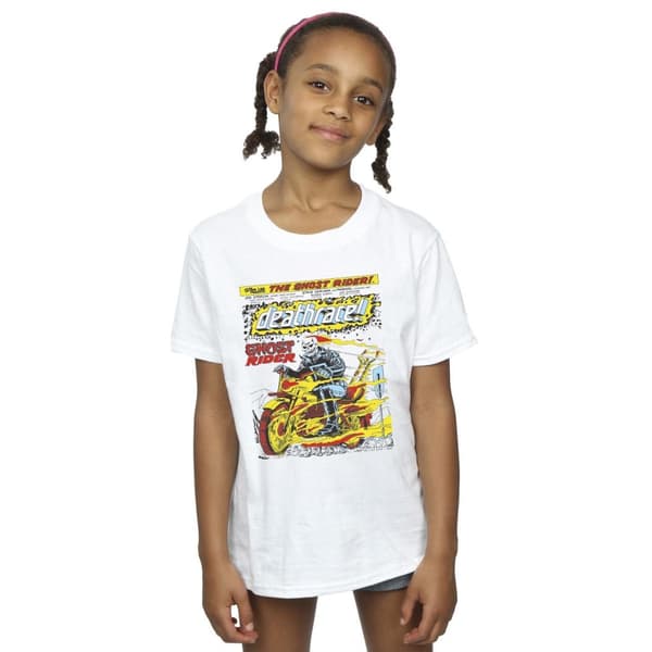 Marvel Girls Ghost Rider Chest Deathrace Cotton T-Shirt
