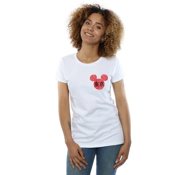 Disney Dam/Tjej Musse Pigg Symbol T-shirt i bomull