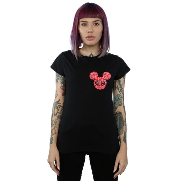 Disney Dam/Tjej Musse Pigg Symbol T-shirt i bomull