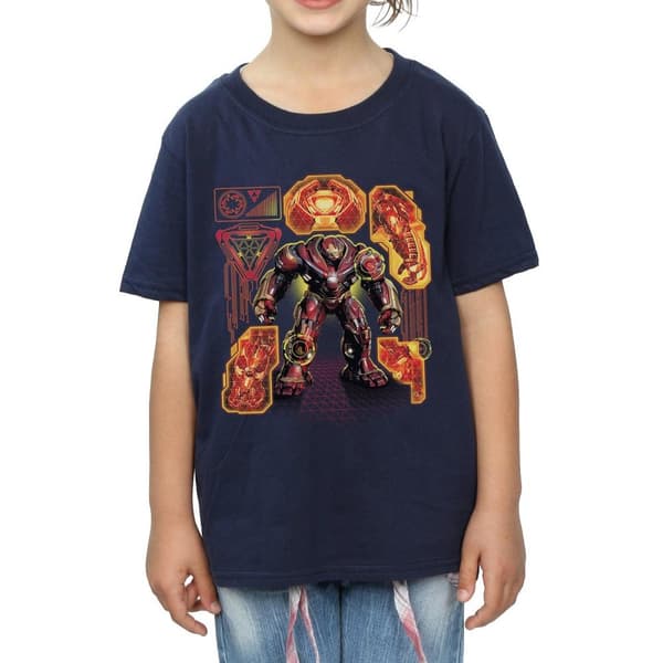 Marvel Girls Avengers Infinity War Hulkbuster Blueprint T-shirt i bomull