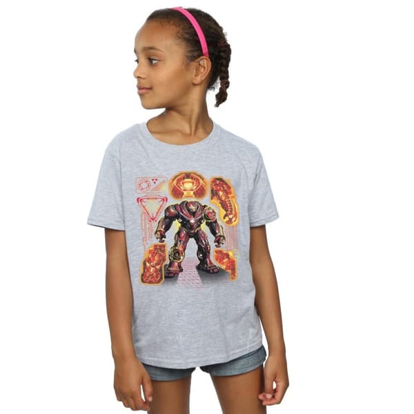 Marvel Girls Avengers Infinity War Hulkbuster Blueprint Cotton T-Shirt