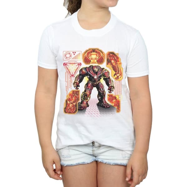 Marvel Girls Avengers Infinity War Hulkbuster Blueprint T-shirt i bomull