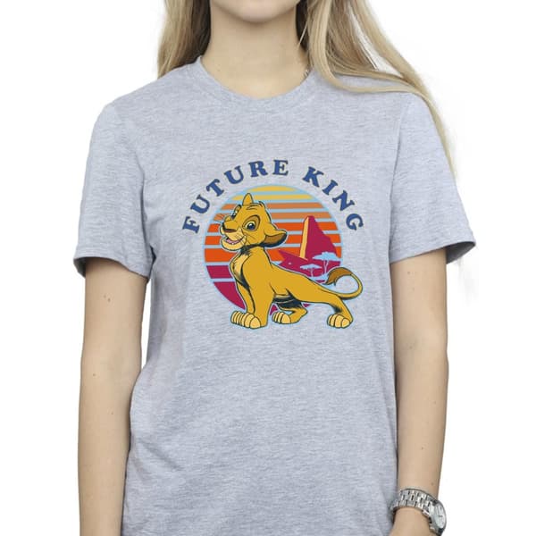 Disney Womens/Ladies The Lion King Future King Cotton Boyfriend T-Shirt