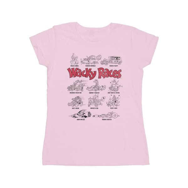 Wacky Races Womens/Ladies Car Lineup Cotton T-Shirt