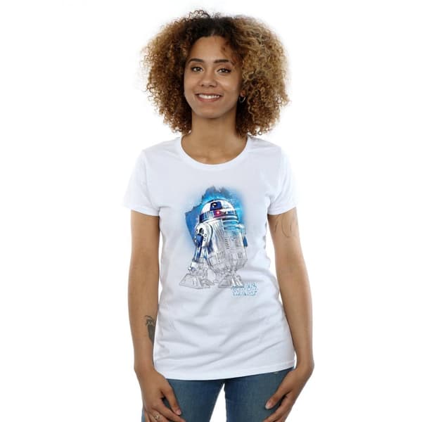 Star Wars Womens/Ladies The Last Jedi R2-D2 Brushed Cotton T-Shirt