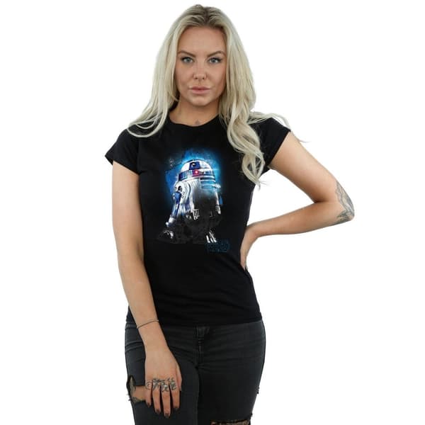 Star Wars Womens/Ladies The Last Jedi R2-D2 Brushed Cotton T-Shirt