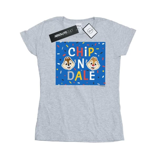 Disney Womens/Ladies Chip N Dale Blue Frame Cotton T-Shirt