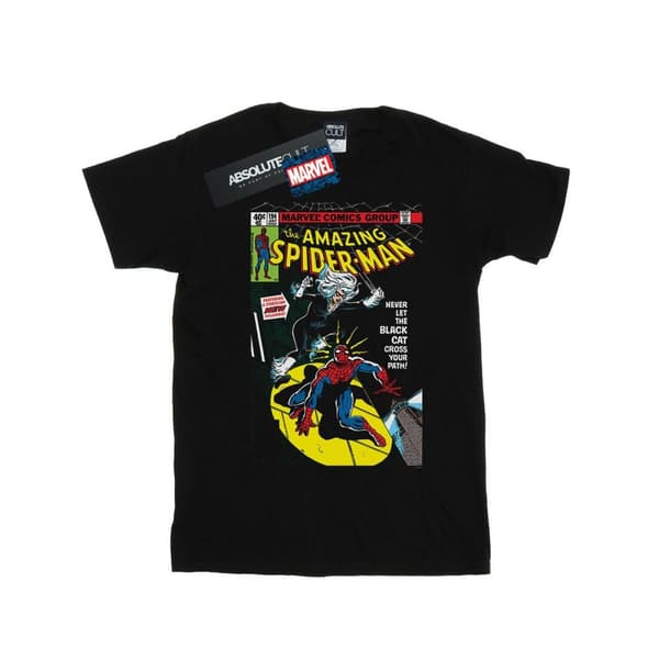Marvel Mens Spider-Man Black Cat Cover T-Shirt