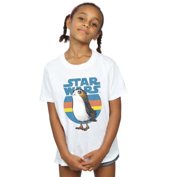 Star Wars Girls The Last Jedi Porg Cotton T-Shirt