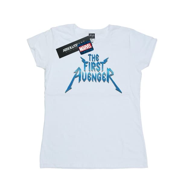 Marvel Womens/Ladies The First Avenger Metal Logo Cotton T-Shirt