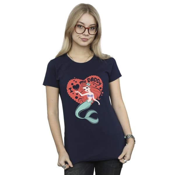Disney Womens/Ladies The Little Mermaid Love Daddy Cotton T-Shirt