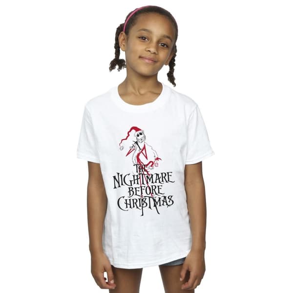 Disney Girls The Nightmare Before Christmas Santa Cotton T-Shirt