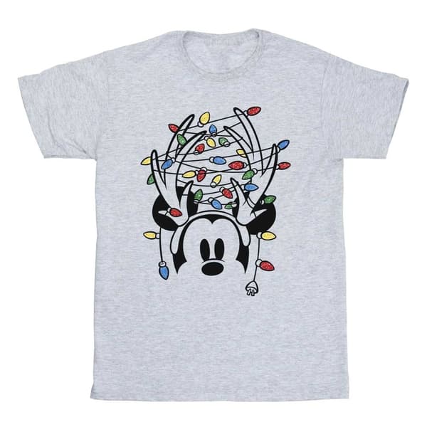 Disney Mens Musse Pigg - T-shirt med julgransbelysning