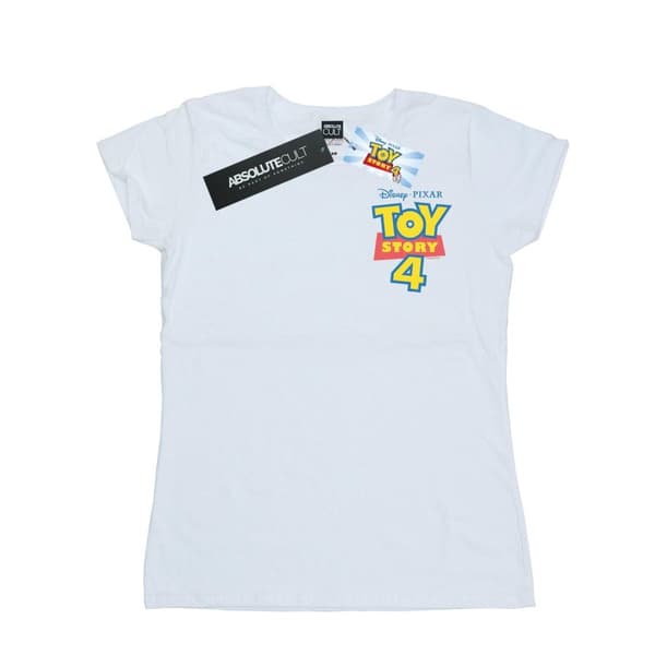 Disney Womens/Ladies Toy Story 4 Logo Breast Print Cotton T-Shirt