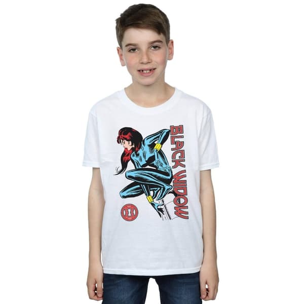 Marvel Boys Black Widow In Action T-Shirt