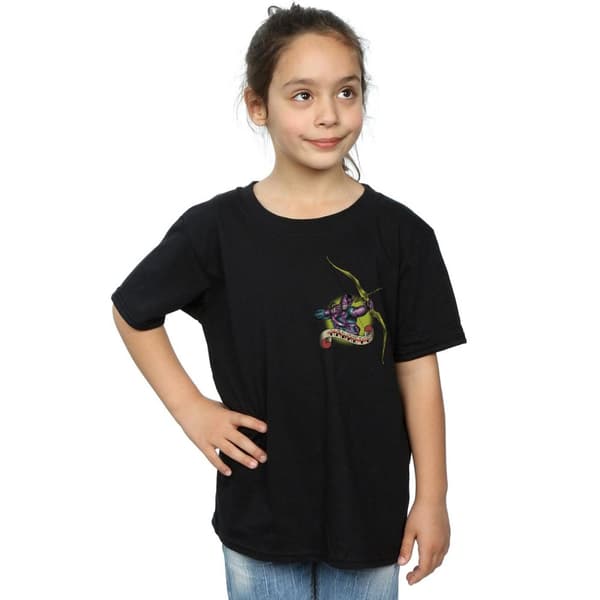 Marvel T-shirt i bomull med brösttryck och Hawkeye-tatuering för flickor