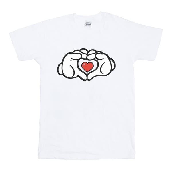 Disney Girls Mickey Mouse Heart Hands Cotton T-Shirt