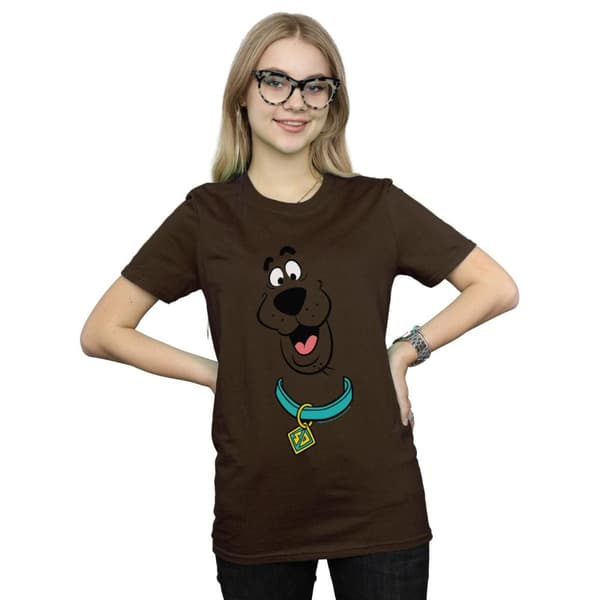 Scooby Doo Womens/Ladies Big Face Cotton Boyfriend T-Shirt