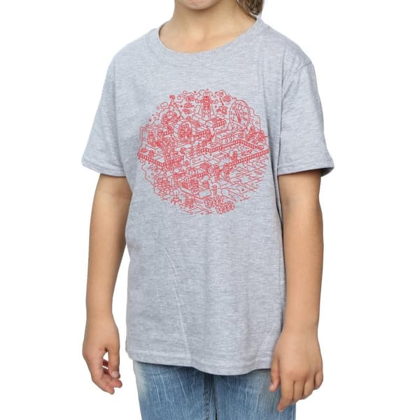 Star Wars Girls Christmas Death Star Cotton T-Shirt