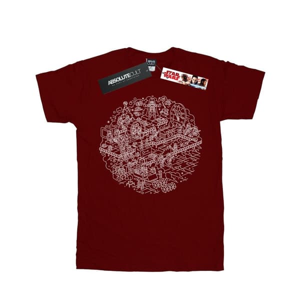 Star Wars Girls Christmas Death Star Cotton T-Shirt