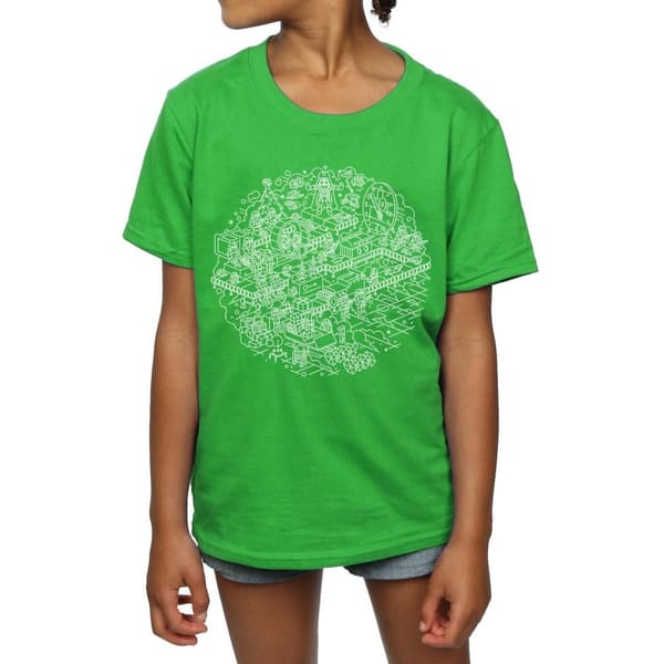 Star Wars Girls Christmas Death Star Cotton T-Shirt