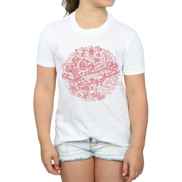 Star Wars Girls Christmas Death Star Cotton T-Shirt