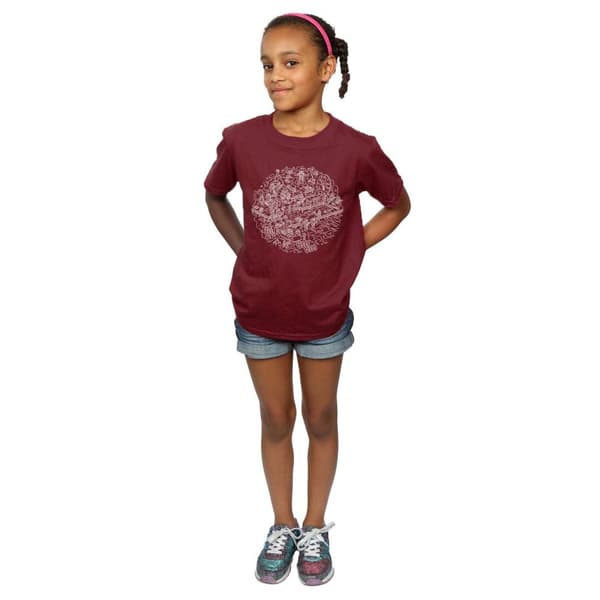 Star Wars Girls Christmas Death Star Cotton T-Shirt