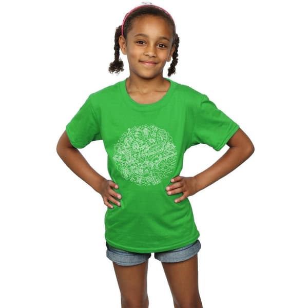 Star Wars Girls Christmas Death Star Cotton T-Shirt